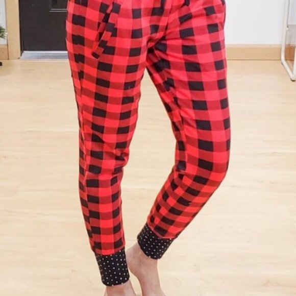 ROGUE BUFFALO PLAID JOGGERS ACTIVEWEAR CASUAL STYLISH LONGE PANTS - Picture 5 of 16
